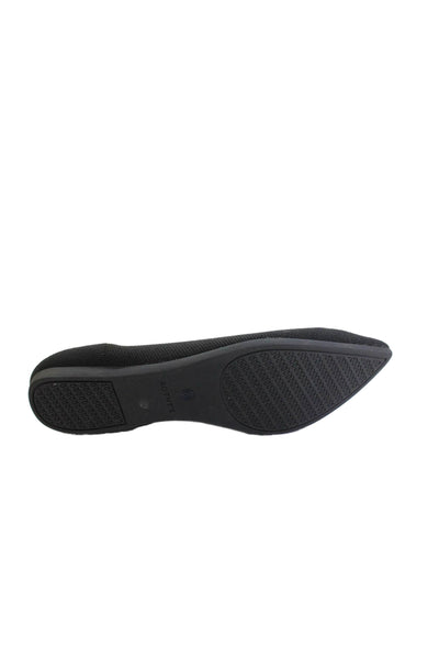 Rothys Womens Woven Slip On Pointed Toe Flats Black Size 8