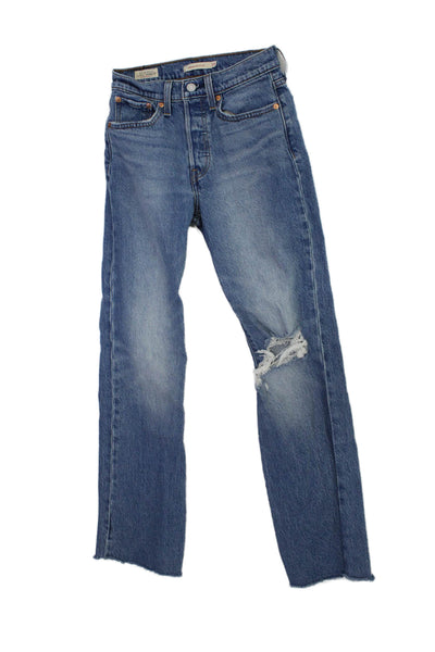 Levis Womens Bootcut Jeans Blue High Rise Size 24