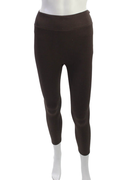 Lou & Grey Women Ankle Leggings Brown Size XS