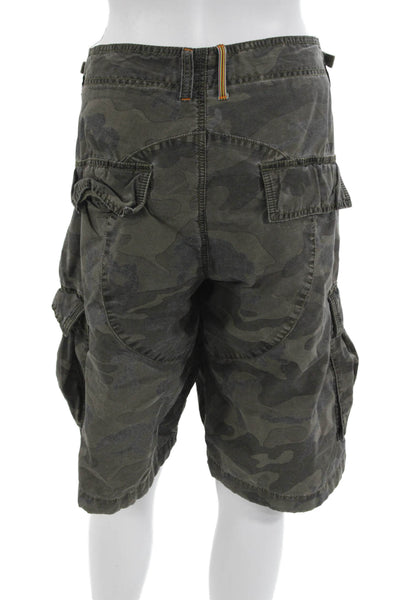 Paul Smith Mens Dark Gray Camouflage Cargo Shorts Size L