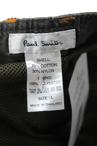 Paul Smith Mens Dark Gray Camouflage Cargo Shorts Size L