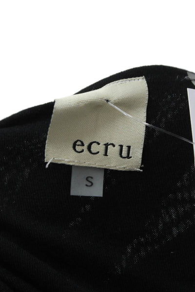 Ecru Women Basic Black Rayon Sleeveless Tank Size S
