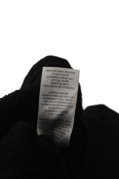 Philanthropy Women Full Zip Mock Neck Black Sweater 67% Cotton Size S