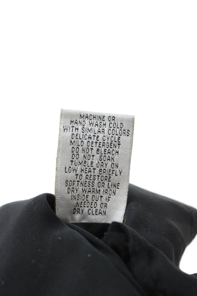Go By GoSilk Womens Black V-Neck Linen Gothic Tank Size S