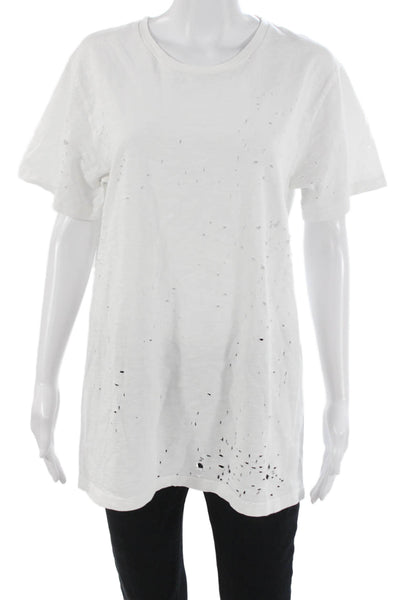 IRO Mens Basic White Cotton Crew Neck Short Sleeve T-Shirt Size XL