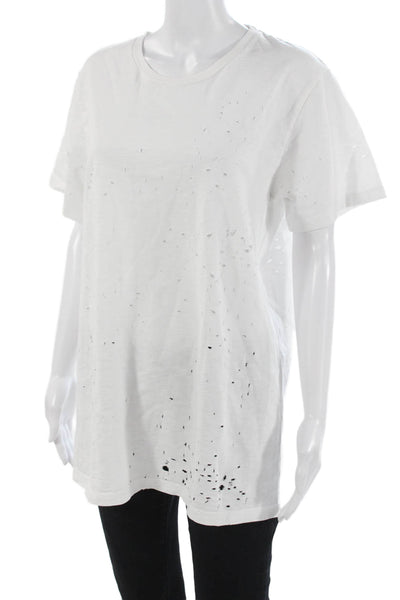 IRO Mens Basic White Cotton Crew Neck Short Sleeve T-Shirt Size XL