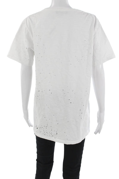 IRO Mens Basic White Cotton Crew Neck Short Sleeve T-Shirt Size XL