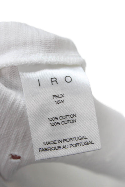 IRO Mens Basic White Cotton Crew Neck Short Sleeve T-Shirt Size XL