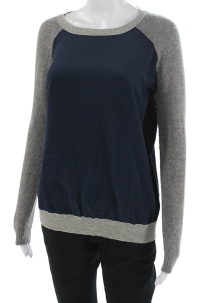 Vince Womens Dark Blue Crew Neck Pullover Sweater Wool Cashmere Alpaca Size XS