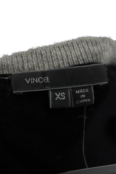 Vince Womens Dark Blue Crew Neck Pullover Sweater Wool Cashmere Alpaca Size XS