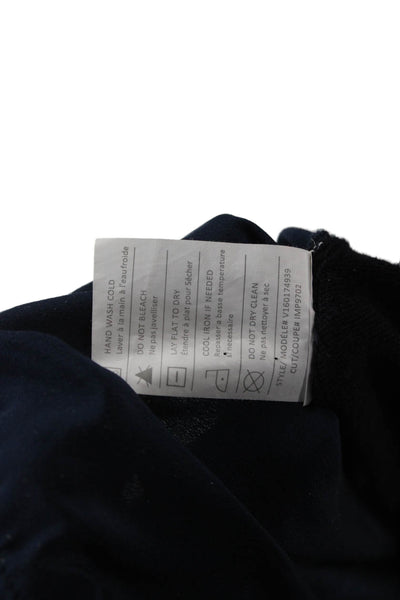Vince Womens Dark Blue Crew Neck Pullover Sweater Wool Cashmere Alpaca Size XS