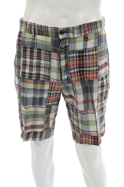 Polo Ralph Lauren Mens Bermuda Shorts Plaid Cotton Multicolor Beach Size 32