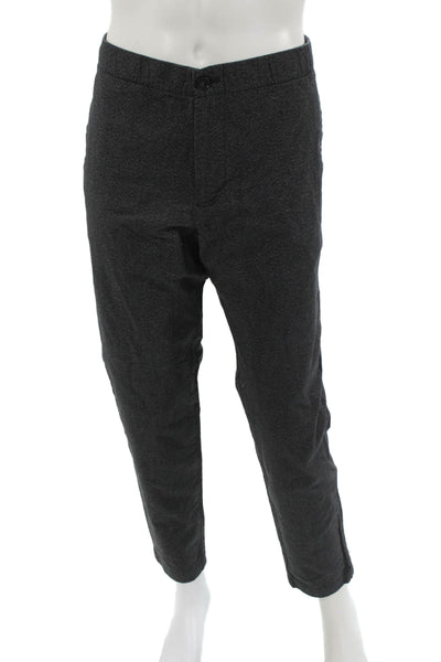 Bonobos Mens Ankle Cropped Pants Dark Gray Button Size L
