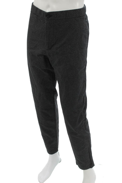 Bonobos Mens Ankle Cropped Pants Dark Gray Button Size L