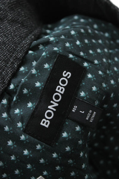 Bonobos Mens Ankle Cropped Pants Dark Gray Button Size L