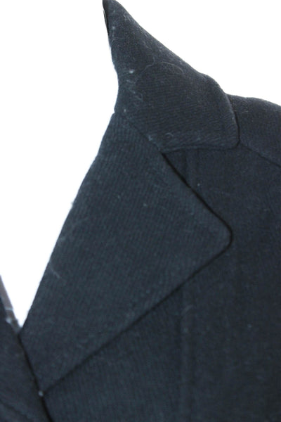 Kenneth Cole New York Women Overcoat Black Collared Long Sleeve Zip Size 6