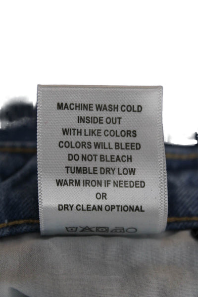 Flying Monkey Women High Rise Straight Wide Leg Jeans Blue Size 25