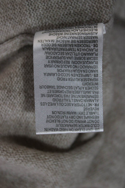 Minnie Rose Women Pullover 100% Cashmere Sweater Beige Crew Neck Size XS
