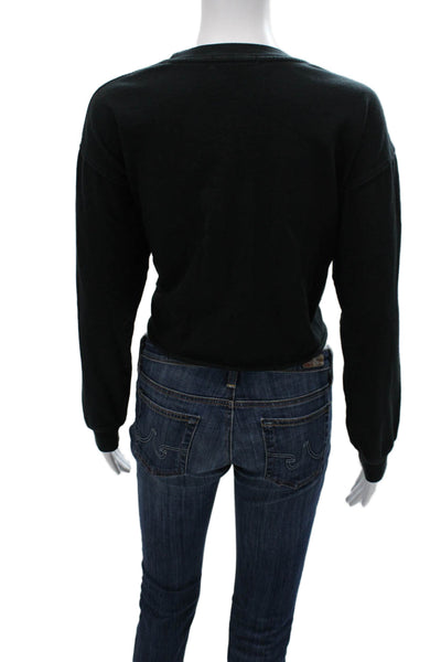 Suburban Riot Womens 90s Black Pullover Sweatshirt Crew Neck Long Sleeve Size M