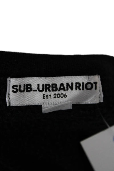 Suburban Riot Womens 90s Black Pullover Sweatshirt Crew Neck Long Sleeve Size M