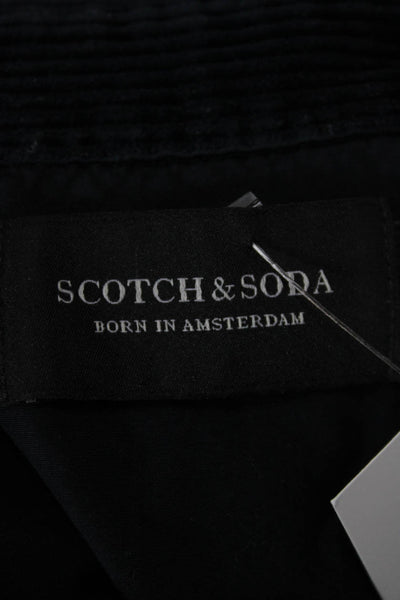 Scotch & Soda Womens Dark Blue Cotton Collared Long Sleeve Button-Up Size M