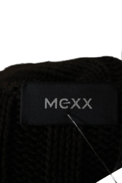 Mexx Womens Brown Cotton High Neck Zip Jacket Long Sleeve Size M