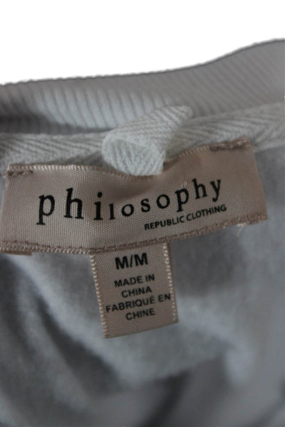 Philosophy By Republic Womens Pullover Sweatshirt Beer Graphic White Size M