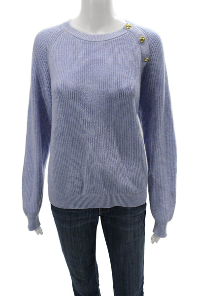 J Crew Womens Light Blue Merino Silk Pullover Sweater Size L