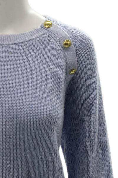 J Crew Womens Light Blue Merino Silk Pullover Sweater Size L