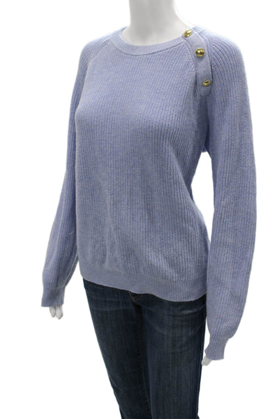 J Crew Womens Light Blue Merino Silk Pullover Sweater Size L