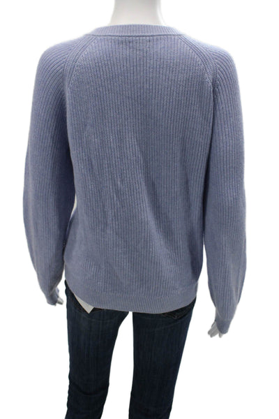 J Crew Womens Light Blue Merino Silk Pullover Sweater Size L