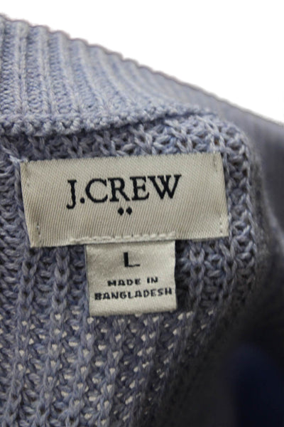 J Crew Womens Light Blue Merino Silk Pullover Sweater Size L