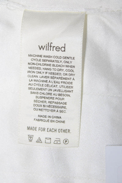 Wilfred Womens Cropped Tank White Square Neck Sleeveless Designer Size XS