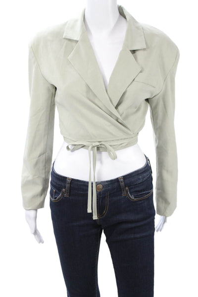 Simonett Women Cropped Jacket Beige Cotton Blend Size One Size