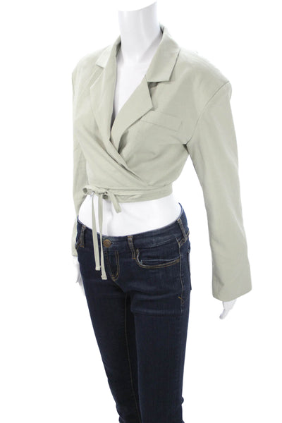 Simonett Women Cropped Jacket Beige Cotton Blend Size One Size