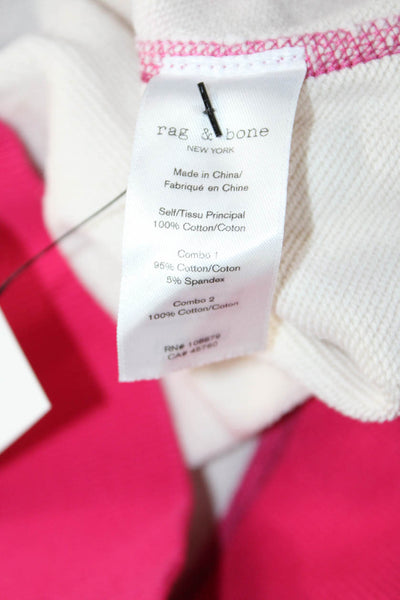 Rag & Bone Jean Womens Pullover Hoodie Beige Cotton Drawstring Size M