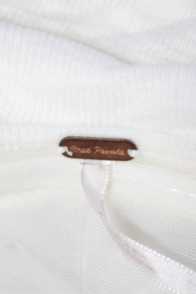 Free People Womens Bohemian Cropped Tank White 100% Cotton Size S