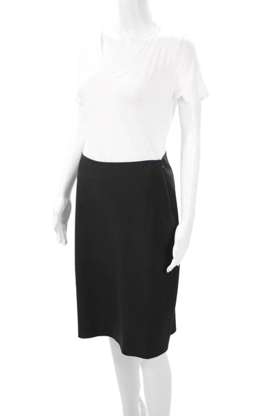 Shin Choi Women Straight Pencil Skirt Black Knee-Length Size 6