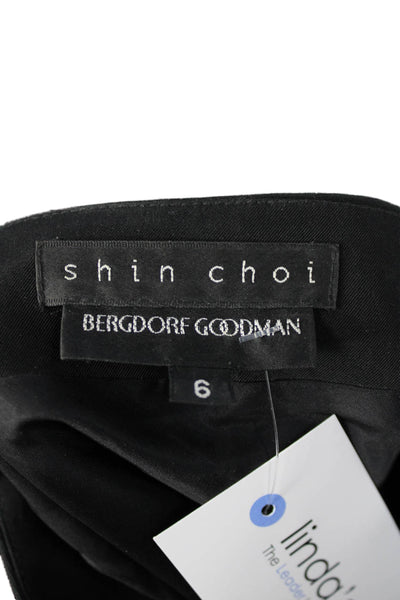 Shin Choi Women Straight Pencil Skirt Black Knee-Length Size 6