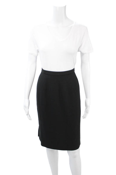 Randi Rahm Womens Black Straight Pencil Skirt Polyester Blend Size 6