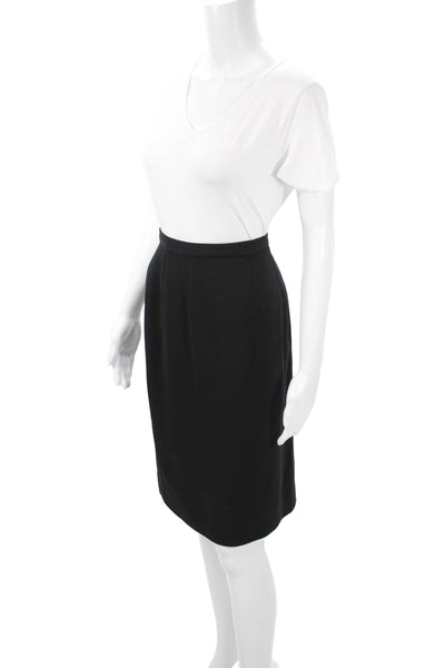Randi Rahm Womens Black Straight Pencil Skirt Polyester Blend Size 6