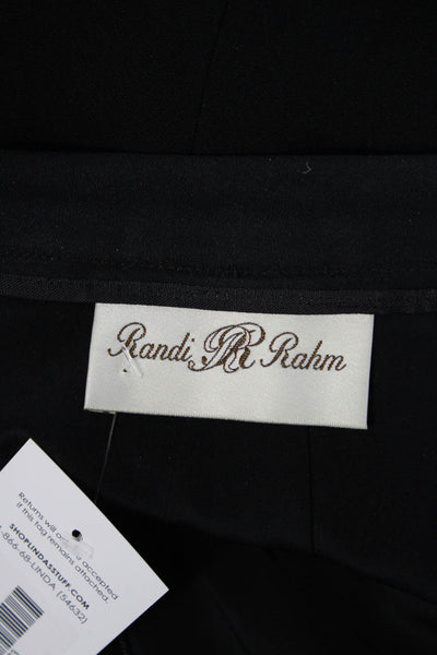 Randi Rahm Womens Black Straight Pencil Skirt Polyester Blend Size 6