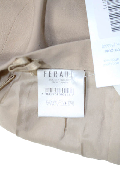 Feraud Womens Straight Pencil Skirt Beige Wool Blend Knee Length Size 36