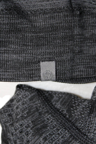 Lululemon Womens Crew Neck Long Sleeve Active Top Dark Gray Size 6