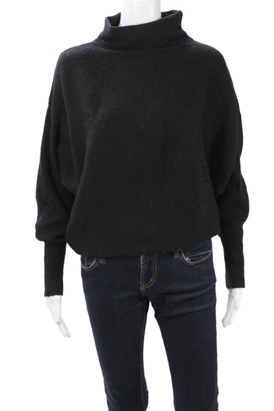 philosophy Womens Pullover Mock Neck Black Long Sleeve Sweater Size M