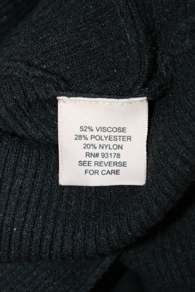 philosophy Womens Pullover Mock Neck Black Long Sleeve Sweater Size M