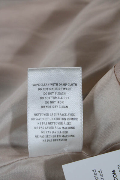 BLANKNYC Womens Biker Jacket Beige Collared Snap Long Sleeve Size M