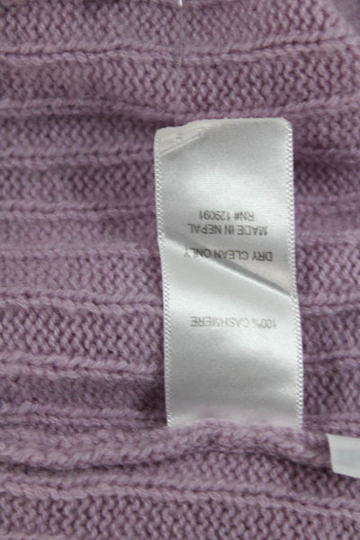 Prabal Gurung Women Purple Wool Cashmere Pullover Crewneck Long Sleeve Size S