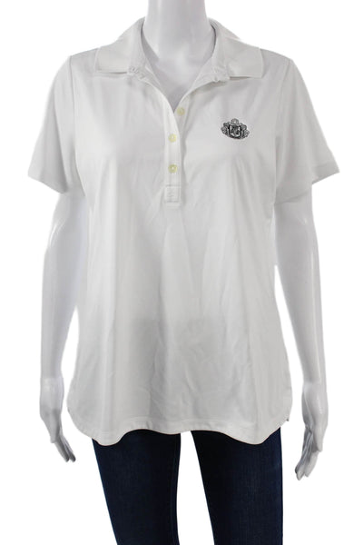 Nike Golf Womens Basic Polo White Collared Short Sleeve Polyester Size L