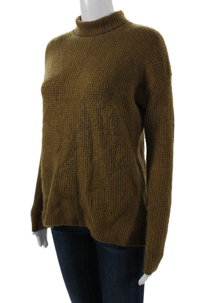 Madewell Womens Brown Merino Wool Alpaca Mock Neck Pullover Size XS